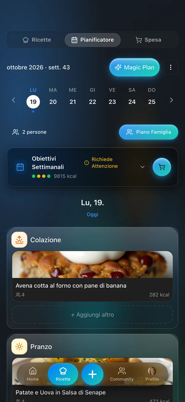 La tua settimana, perfettamente pianificata