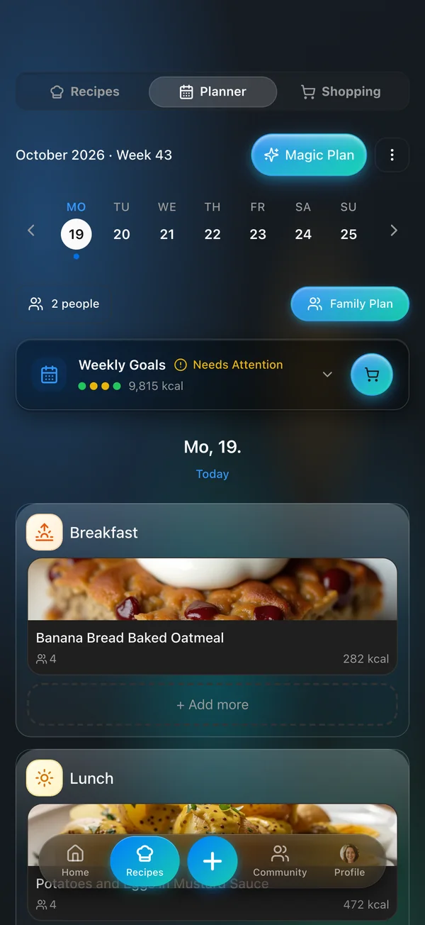 Your week, perfectly planned